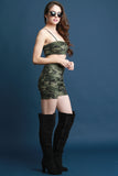 Camouflage Crop Top with Shorts Set