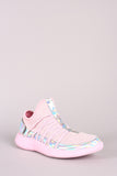 Holographic Knit Strappy Slip-On Rigged Sneaker