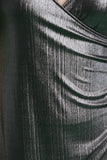 Metallic Faux Wrap Asymmetric-Hem Cami Dress