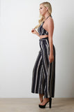 Striped Halter with Palazzo Pants Set