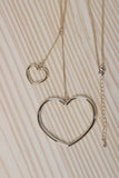 Pendulum Hearts Long Necklace