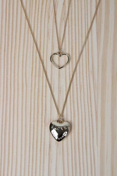 Twice The Love Necklace Set