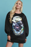 Pug With Me Oversize Sweater Dress