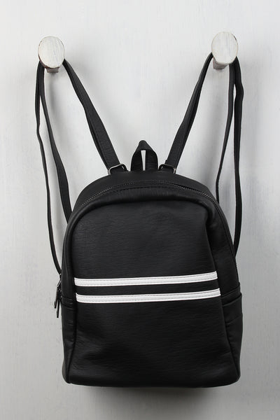 Double Striped Mini Backpack