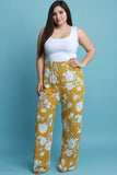 Contrast Floral Palazzo Pants