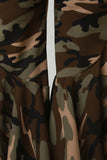 Camouflage Asymmetrical Bell Hem Pants