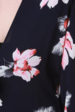 Textured Floral Open Front Longline Kimono