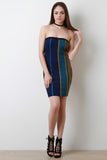 Colored Ribbed Knit Tube Dress