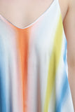 Colorful Striped V-Neck Maxi Dress