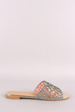 Sunny Feet Glitter Cutout Slide Sandal