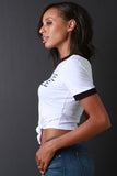 The Future Is Female Graphic Knotted Crop Tee