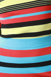Striped Sweater Knit Two Piece Midi Dress Set