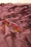 Brow Bar Tinted Wired Aviator Sunglasses