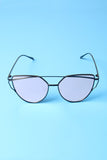 Wired Cateye Brow-Bar Aviator Sunglasses