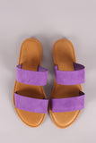 Sunny Feet Suede Double Band Slide Sandal