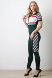 Finish Line Race Checkered Jumpsuit