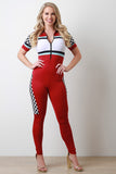 Finish Line Race Checkered Jumpsuit