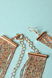 Layered Chains Statement Necklace And Earrings Set