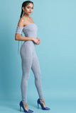 Short Sleeve Bardot Catsuit Jumpsuit