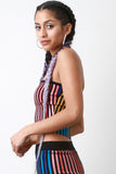 Multi Color Ribbed Knit Tube Top