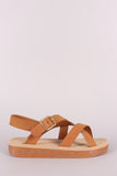 Bamboo Asymmetrical Strappy Sandal