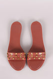 Qupid Studded Jelly Slide Sandal