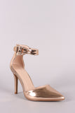 Patent Pointy Toe Ankle Strap Pump