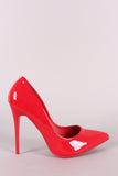 Patent Pointy Toe Sitletto Pump