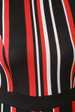 Striped Sleeveless Ruffles Jumpsuit