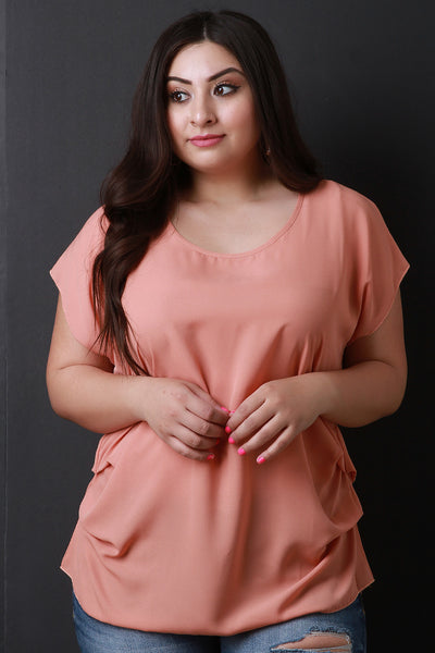 Ruched Sides Short Sleeve Top