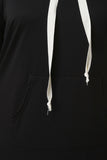 Front Pocket Drawstring Hooded Maxi Dress