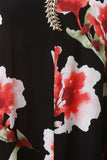 Floral Print Side Lace-Up Shift Dress
