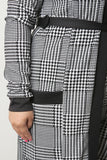 Checkered Houndstooth Cardigan with Pants Set