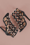 Dome Studded Caged Stiletto Heel
