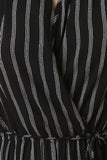 Striped Halter Waist Sash Jumpsuit