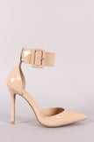 Liliana Patent Ankle Cuff Pointy Toe Pump