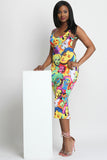 Classic Beauty Pop Art Midi Dress