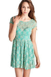 Women's Sleeveless Floral Lace Dress