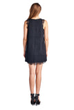 Women's Sleeveless Short Dress with Lace Detail