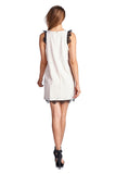 Women's Sleeveless Short Dress with Lace Detail